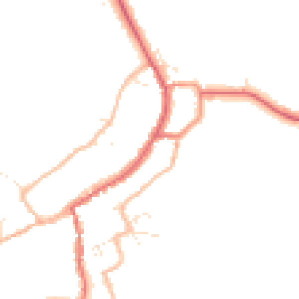 Daytime road noise heatmap for GL55 6HB