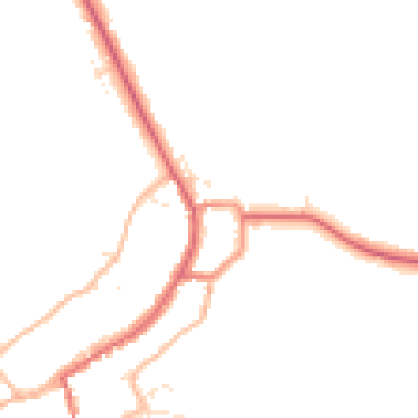 Daytime road noise heatmap for GL55 6HT