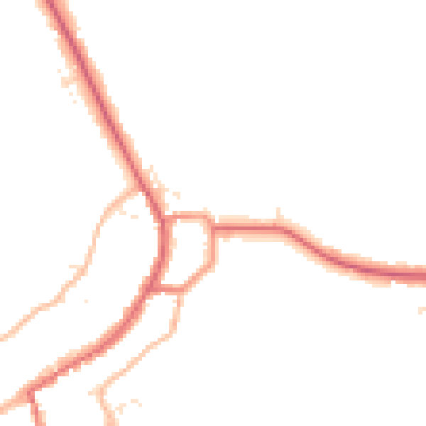 Daytime road noise heatmap for GL55 6HU