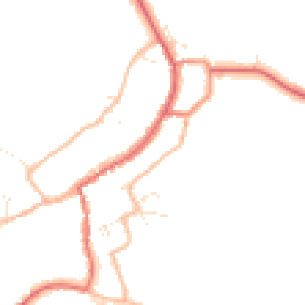 Daytime road noise heatmap for GL55 6JQ