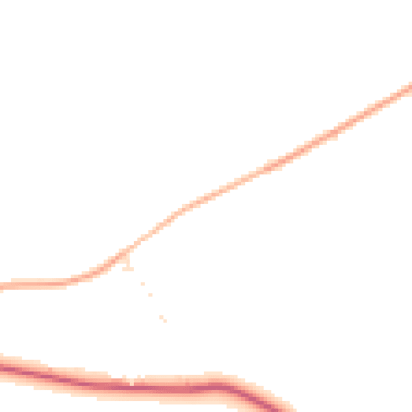 Daytime road noise heatmap for GL55 6LE