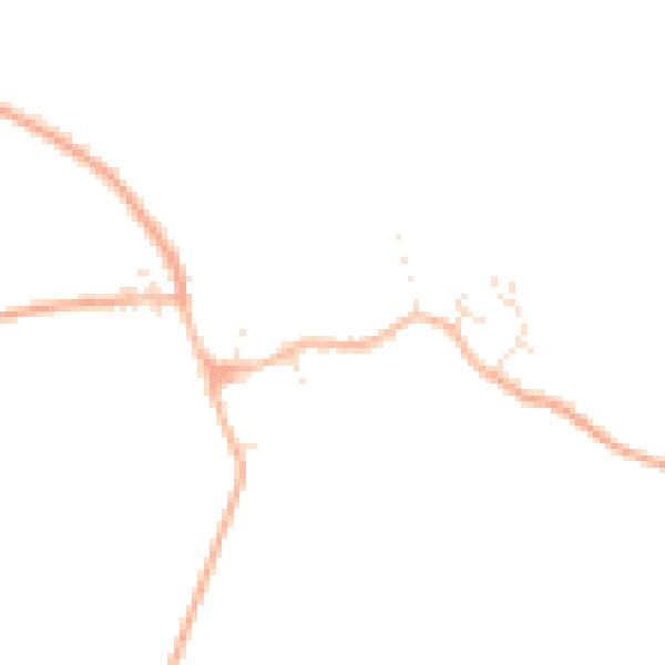 Daytime road noise heatmap for GL55 6NL