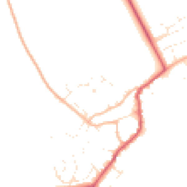 Daytime road noise heatmap for GL55 6PG