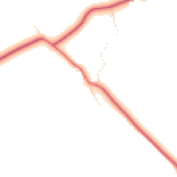 Daytime road noise heatmap for GL55 6QE