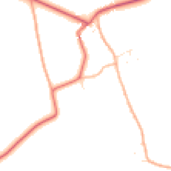 Daytime road noise heatmap for GL55 6QN