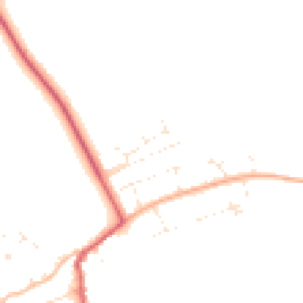 Daytime road noise heatmap for GL55 6UH