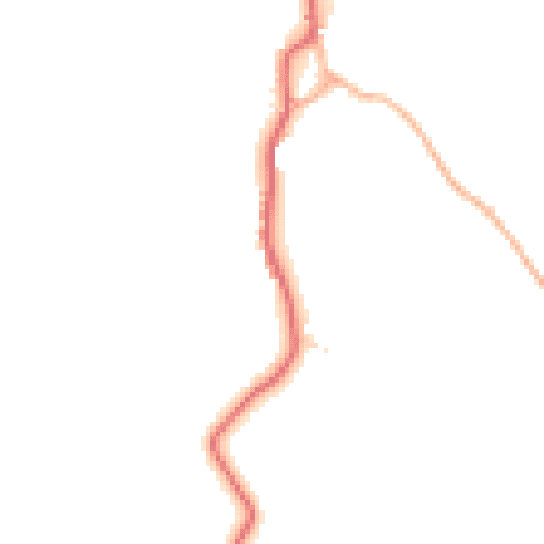 Daytime road noise heatmap for GL55 6XF