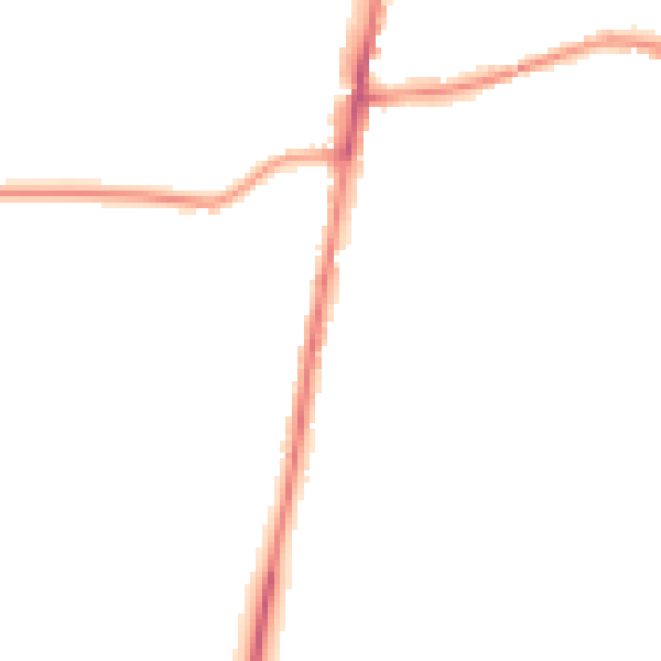 Night-time road noise heatmap for GL56 0FS