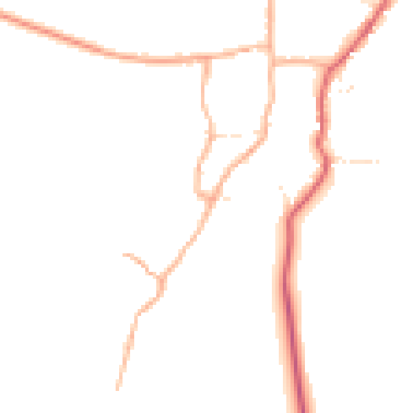 Daytime road noise heatmap for GL56 9EY