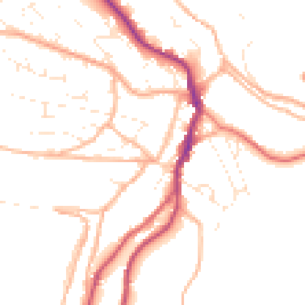 Daytime road noise heatmap for GL6 0DB