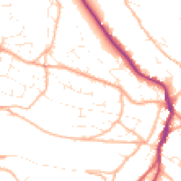 Daytime road noise heatmap for GL6 0DE