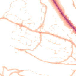 Daytime road noise heatmap for GL6 0DX