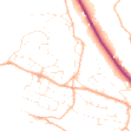 Daytime road noise heatmap for GL6 0LW