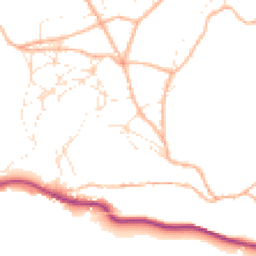 Daytime road noise heatmap for GL6 8EE