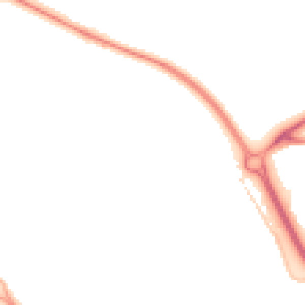 Night-time road noise heatmap for GL7 2QQ