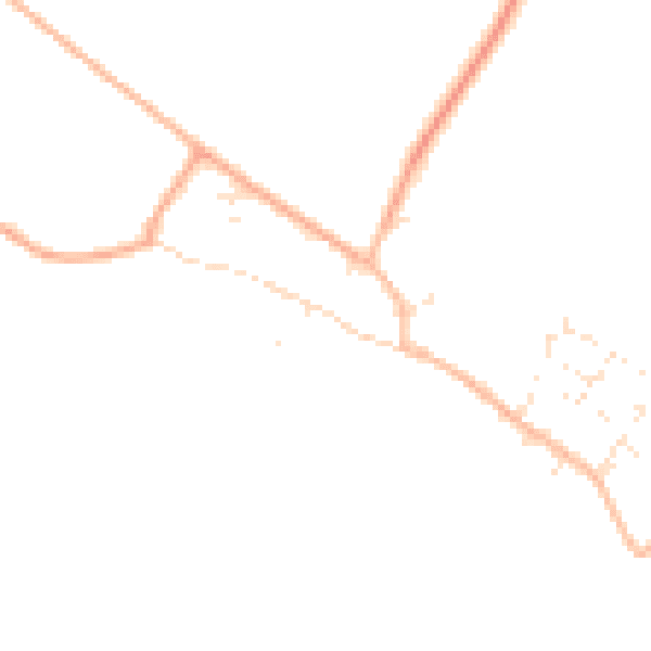 Daytime road noise heatmap for GL7 4EU