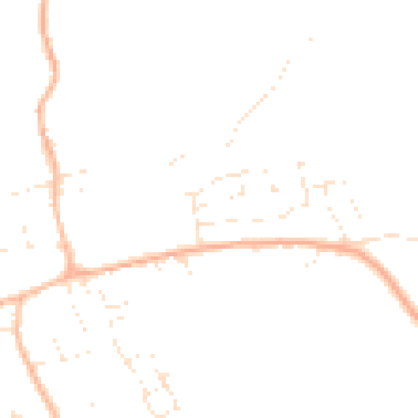 Daytime road noise heatmap for GL7 5XS