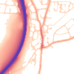 Daytime road noise heatmap for GU10 1AY