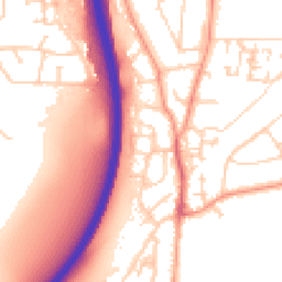 Daytime road noise heatmap for GU10 1BZ