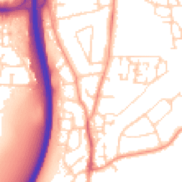 Daytime road noise heatmap for GU10 1DB