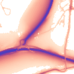 Daytime road noise heatmap for GU10 1DN