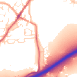 Daytime road noise heatmap for GU10 1FN