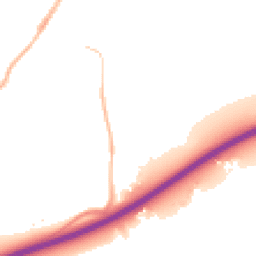 Night-time road noise heatmap for GU10 1PP