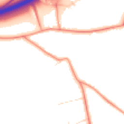 Daytime road noise heatmap for GU10 1QE