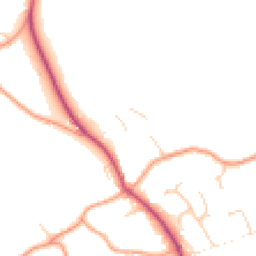 Daytime road noise heatmap for GU10 2HY