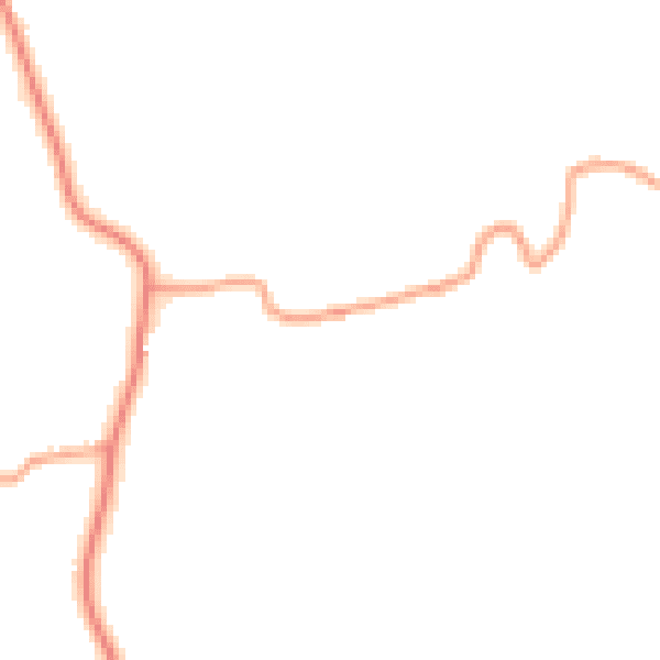 Daytime road noise heatmap for GU10 2LP