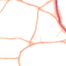 Daytime road noise heatmap for GU10 3AU
