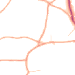 Daytime road noise heatmap for GU10 3AZ