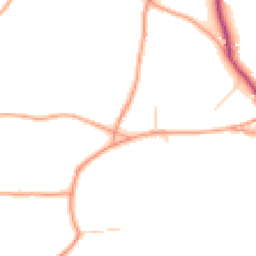 Daytime road noise heatmap for GU10 3BH