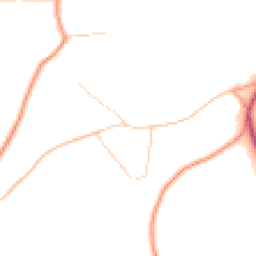 Daytime road noise heatmap for GU10 3DZ