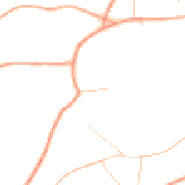 Daytime road noise heatmap for GU10 3EH