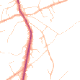 Daytime road noise heatmap for GU10 3JD