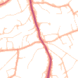 Daytime road noise heatmap for GU10 3LG