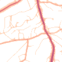 Daytime road noise heatmap for GU10 3NW