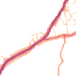 Daytime road noise heatmap for GU10 4BG