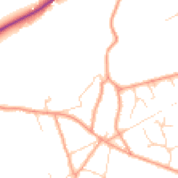 Daytime road noise heatmap for GU10 4DB