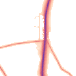 Daytime road noise heatmap for GU10 4LN