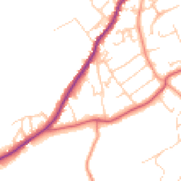 Daytime road noise heatmap for GU10 4NB