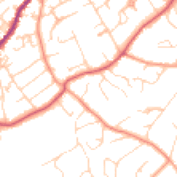 Daytime road noise heatmap for GU10 4PB
