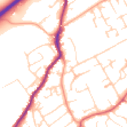 Daytime road noise heatmap for GU10 4PU