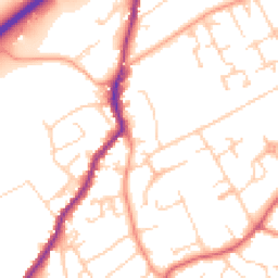 Daytime road noise heatmap for GU10 4PX