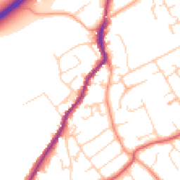 Daytime road noise heatmap for GU10 4PY