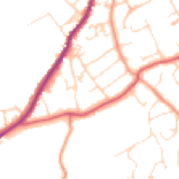 Daytime road noise heatmap for GU10 4QQ