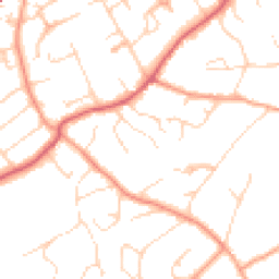 Daytime road noise heatmap for GU10 4RA
