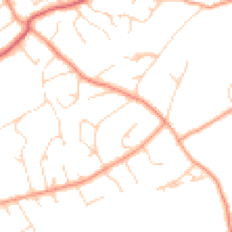Daytime road noise heatmap for GU10 4SZ