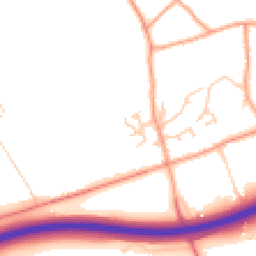 Daytime road noise heatmap for GU10 5BF